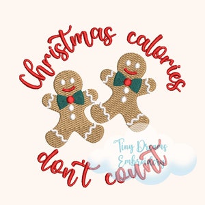 Christmas Gingerbread Cookie Embroidery Design (Digital Download)