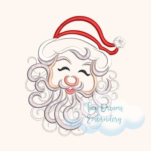 Christmas Digital Machine Embroidery Design Cute Santa Claus Design Embroidery Noel Embroidery Design Saint Nicholas Face Embroidery Design