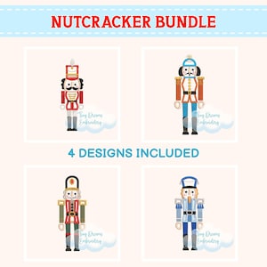 Nutcracker Bundle Digital Machine Embroidery Design Christmas Design Embroidery Nutcracker Soldier Embroidery Machine Design 4 Nutcrackers