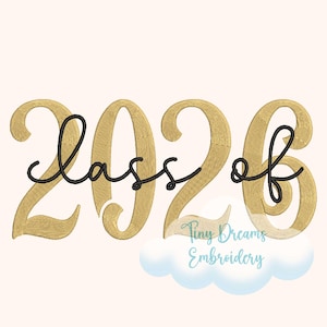 2026 Graduation Embroidery Design: Class Celebration (3 sizes) (Digital Download)