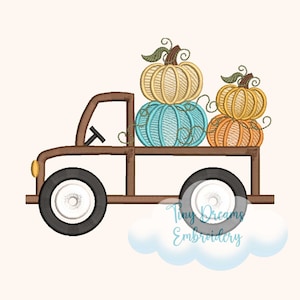 Pumpkin Digital Machine Embroidery Design Truck Embroidery Design Fall Autumn Pumpkin Embroidery Design Pumpkin Season Patch Embroidery Fall