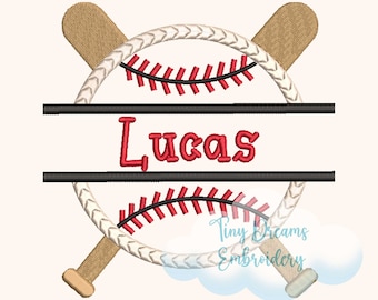 Baseball Monogram Machine Embroidery Design, Personalized Sports Embroidery (Digital Download)