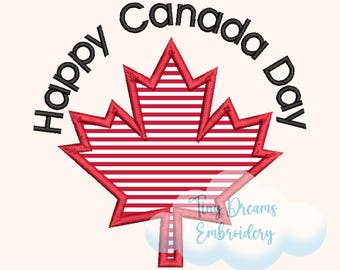 Maple Leaf Applique: Canada Day Embroidery Design (Digital Download)