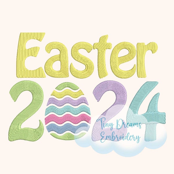 Easter 2024 Digital Machine Embroidery Design Happy Easter Design Embroidery Easter Egg Embroidery Design Easter Egg Hunt Embroidery Design