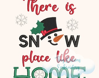 Christmas Snowman Embroidery Design: Winter Snowflake Home Decor (Digital Download)