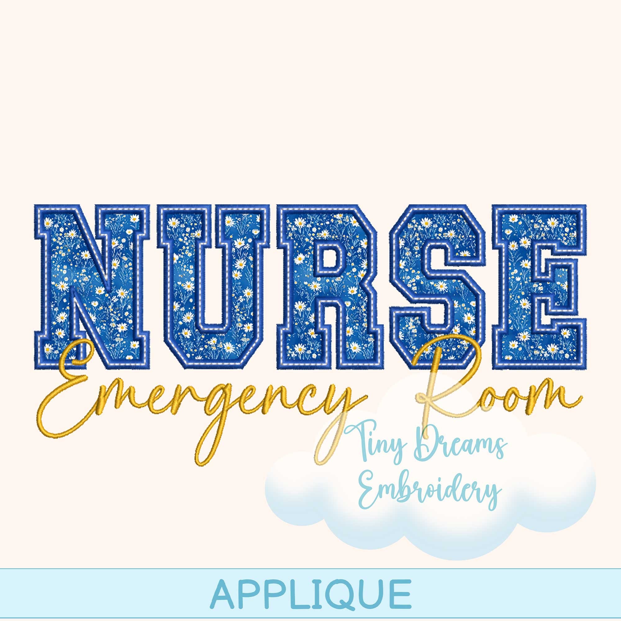 ER Nurse Beanie Blue design with Logo, Blue, Pink, Black and Clear rhinestones My Stunning Nursing Graduation Cap: DIY Pink Glitter & RN Decor! main image 4