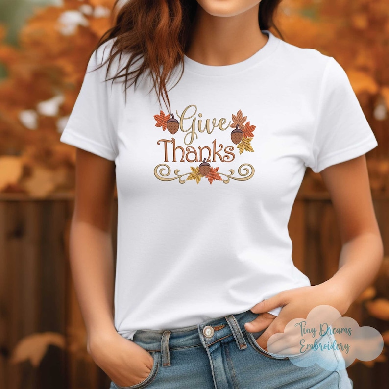 Thanksgiving Design Embroidery Fall Leaf Embroidery Design Acorn Fall Autumn