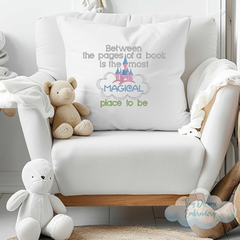Reading Pillow Embroidery 4 Designs: Magic Castle, Story Time (digital ...