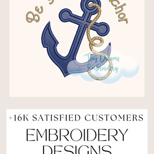 Nautical Anchor Embroidery Design: Marine Beach Theme (digital Download ...