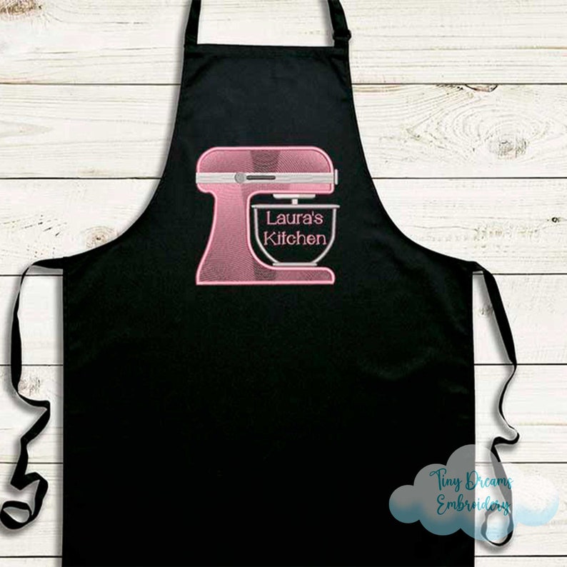 Monogram Machine Stand Stand Mixer Embroidery Design: Custom Kitchen Monogram (digital ...