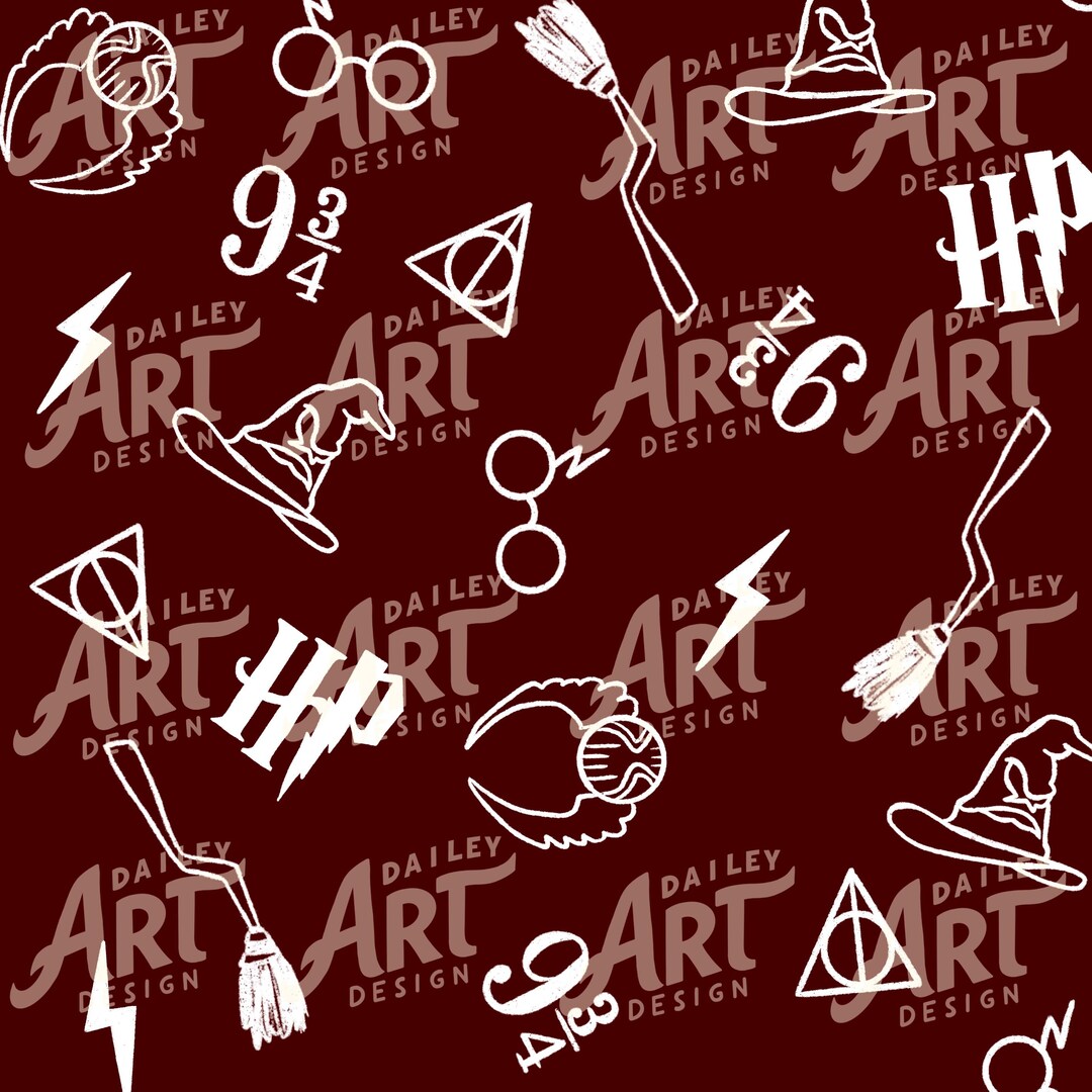Magical Wizard Seamless Pattern Bundle | Digital Download - 4 Color ...