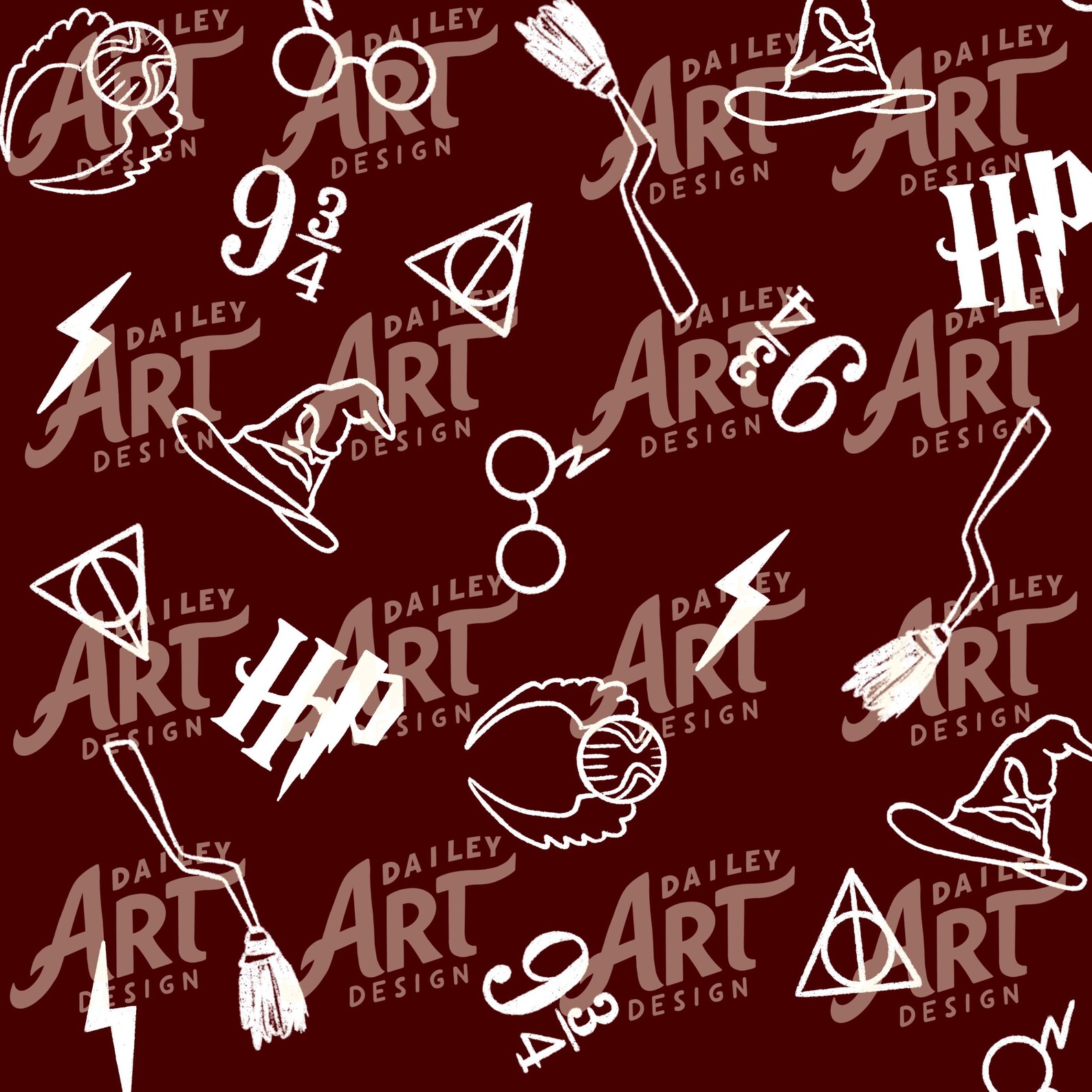 Magical Wizard Seamless Pattern Bundle | Digital Download - 4 Color ...