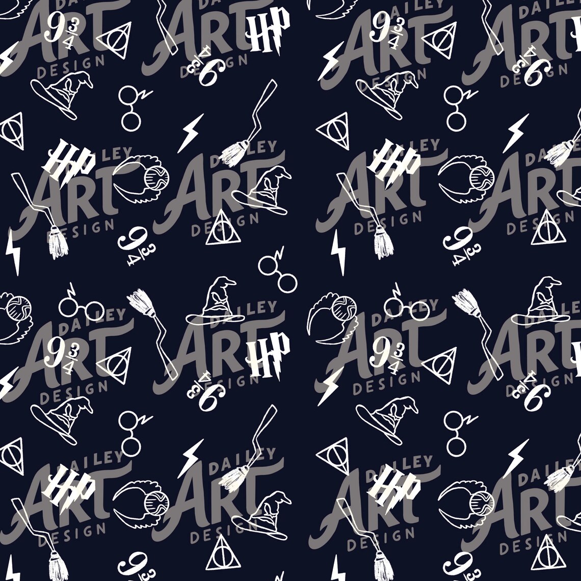 Magical Wizard Seamless Pattern Bundle | Digital Download - 4 Color ...