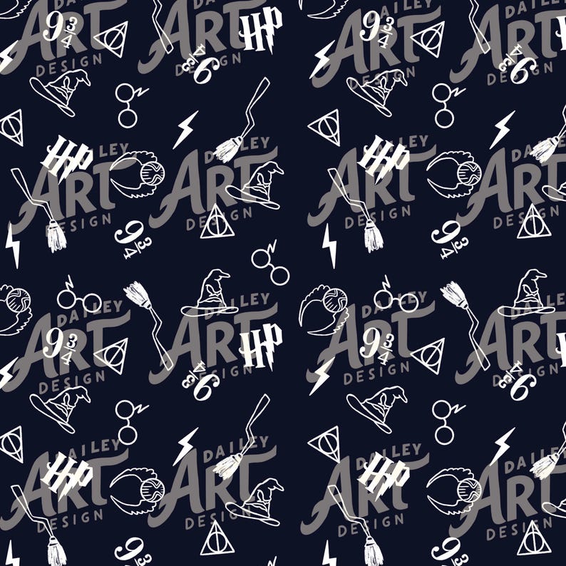 Magical Wizard Seamless Pattern Bundle | Digital Download - 4 Color ...