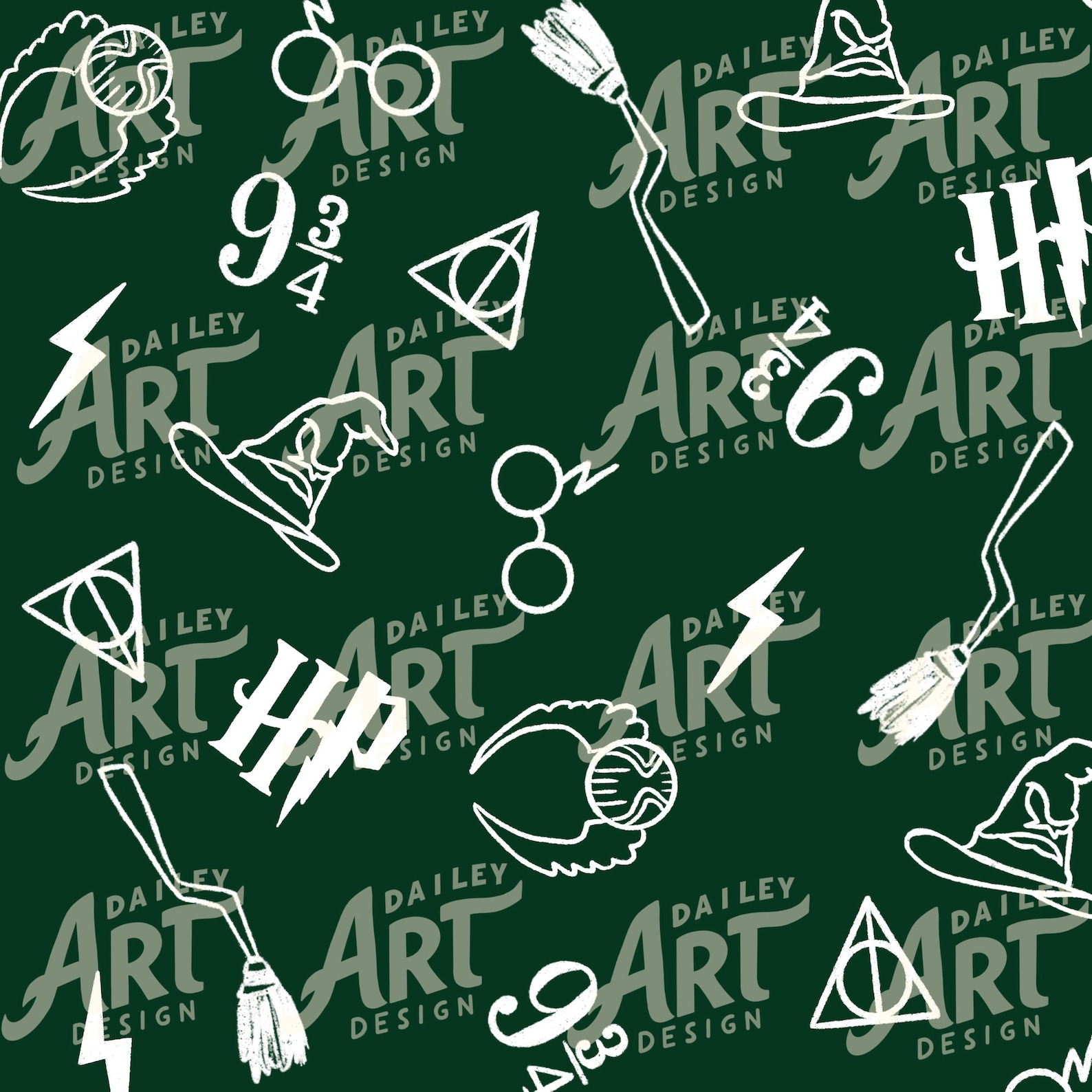 Magical Wizard Seamless Pattern Bundle | Digital Download - 4 Color ...
