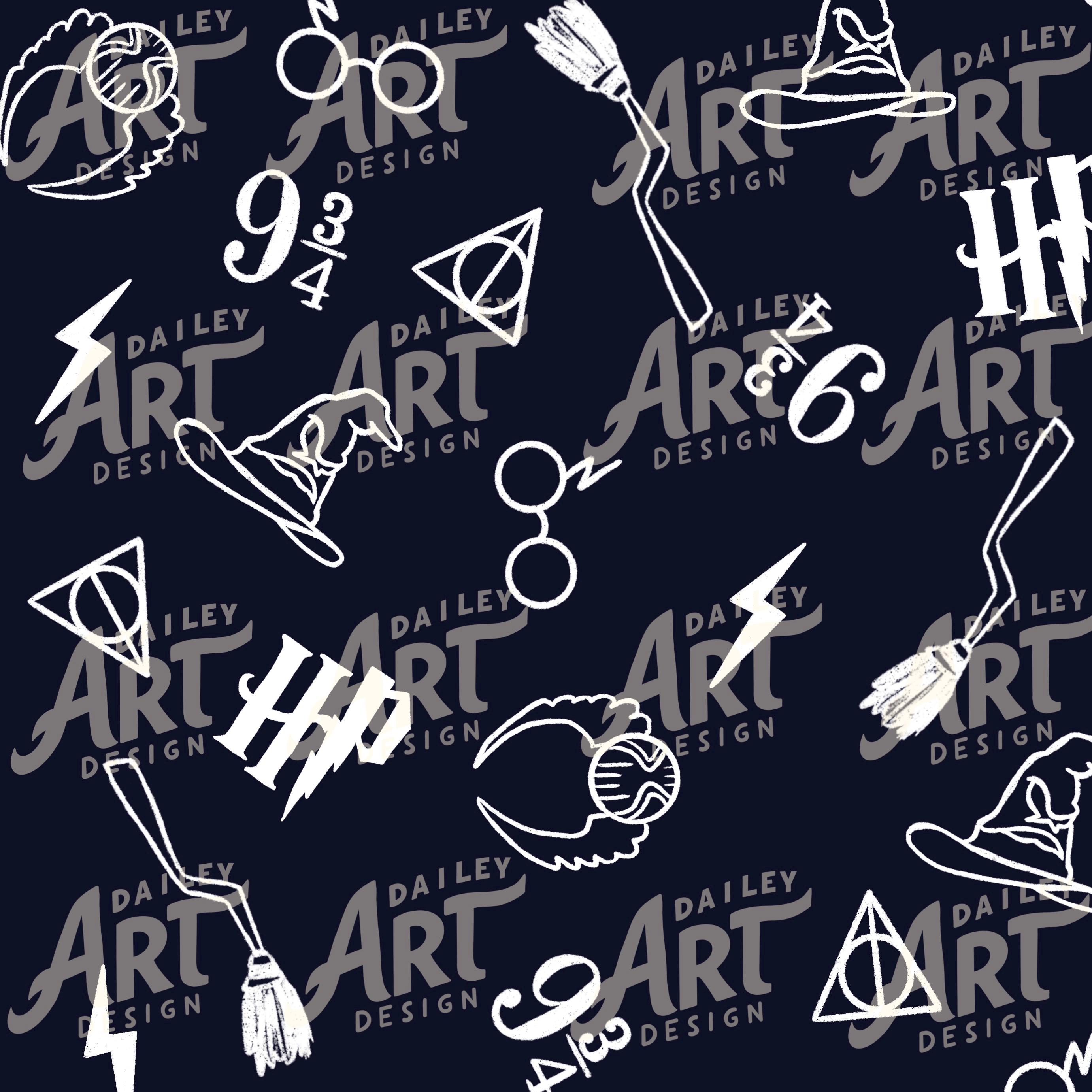 Magical Wizard Seamless Pattern Bundle | Digital Download - 4 Color ...