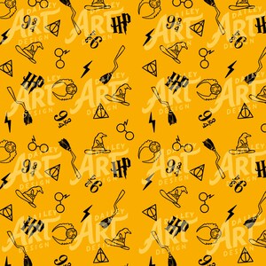 Magical Wizard Seamless Pattern Bundle | Digital Download - 4 Color ...