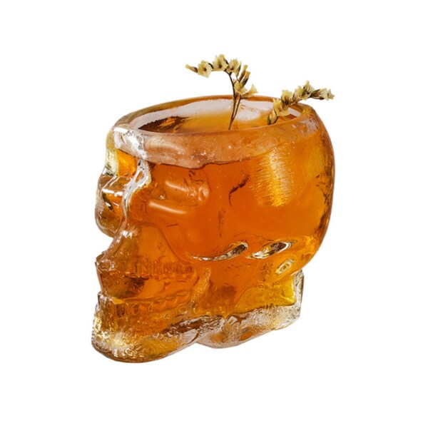 Verre à cocktail ou à liqueur tête de mort (P/M/L)