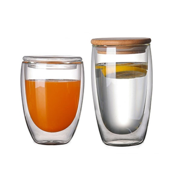 Glass Cups with Bamboo Lids and Glass Straw - Beer Can Drinking Glasses, 16  Oz Iced Coffee Glasses, Cute Tumbler Cup for Smoothie, Boba Tea, Whiskey,  Water - China Glass Cups and