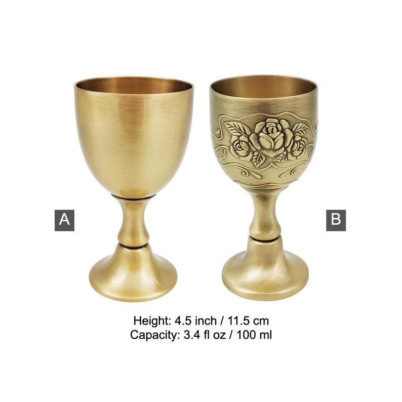 Mini Goblets Metal 6 Designs Vintage Feel Handmade Etsy