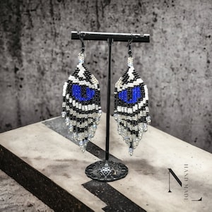 Bird earrings, Owl Earrings / Miyuki beaded earrings