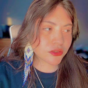 Handcrafted Long Fringe Earrings: Purple Statement Dangle Accessories