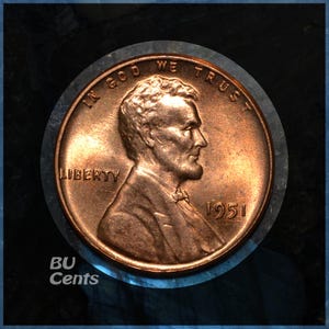 1951 P Lincoln Cent - Wheat Penny - Uncirculated