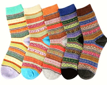 5 x Women’s Wool Socks Warm Rabbit Blended Luxury Everyday Christmas gift 5 x Women’s Wool Socks Warm Rabbit Blended Luxury Everyday Christmas gift