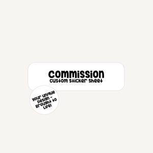 Personalisierter Sticker Sheet– Individuelle Illustration Nur für Dich! | Stickersheets - Bullet Journal Stickers - Aufkleberbogen
