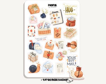 Sticker Sheet Penpal | Bullet Journal - Scrapbook - Planner - Decor - Asia - Travel