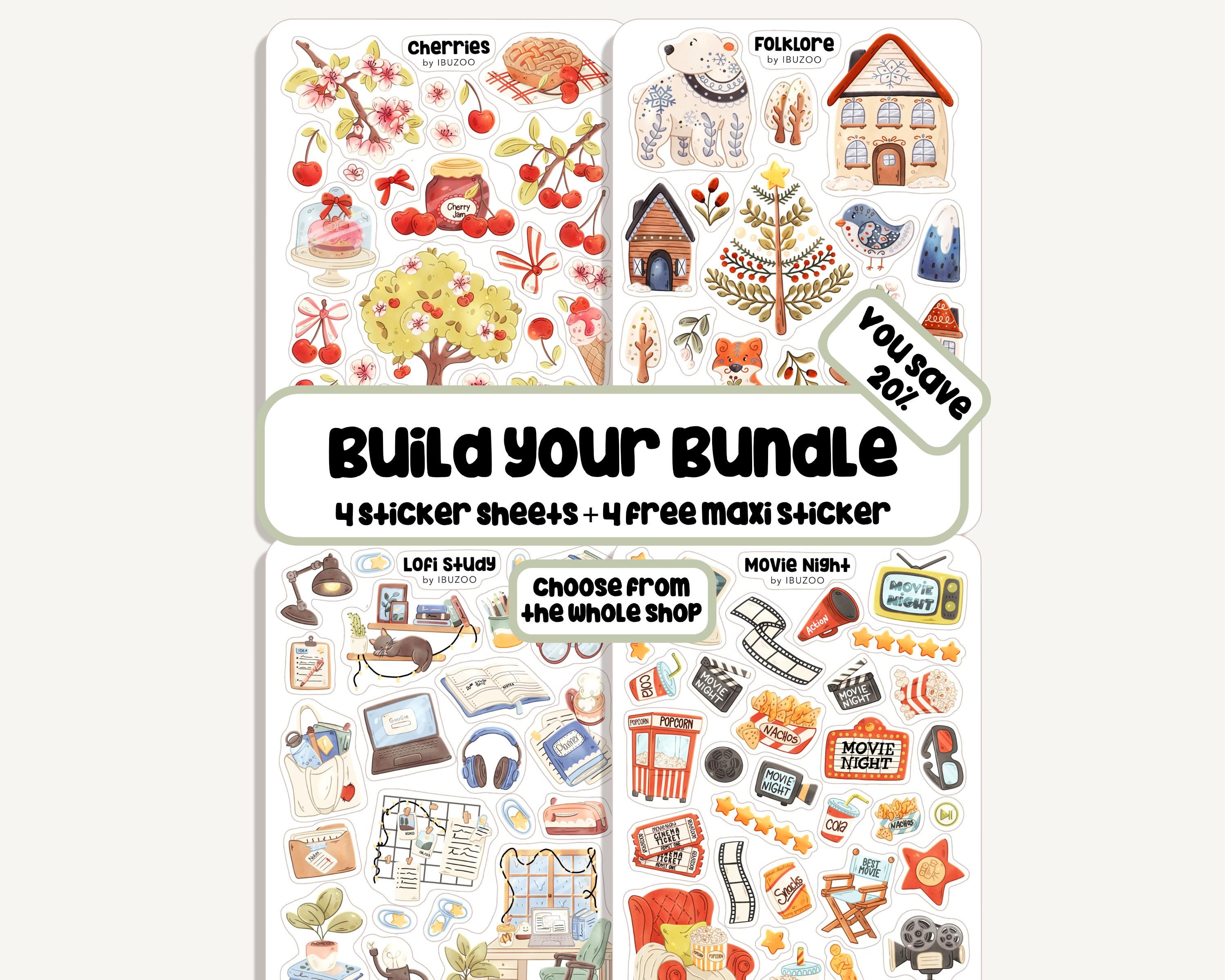 Build Your Bundle Sticker Pack | 4 Different Sticker Sheets - Scrapbook ...