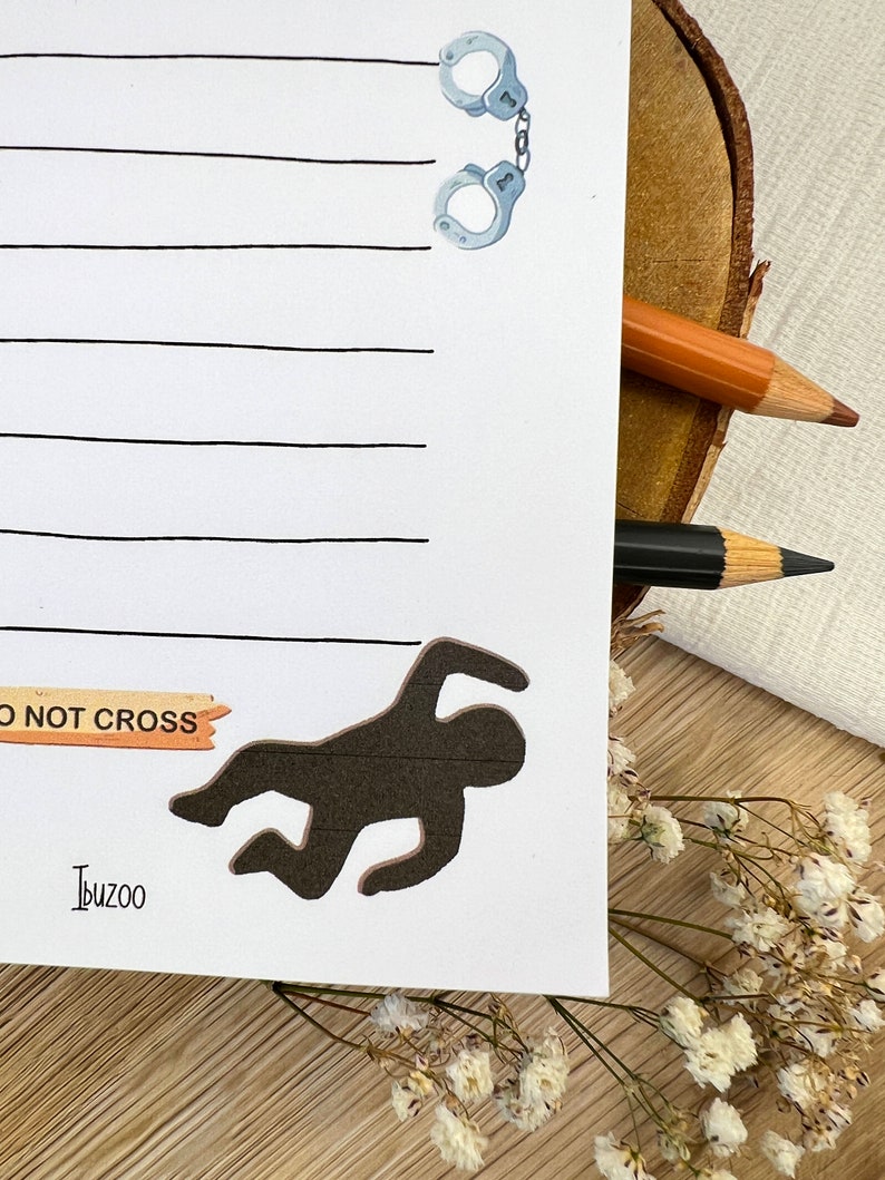 Notebook Little Crime A6 50 Pages Small Notes Shopping List To Do List Writing Pad Notepad Gift image 4