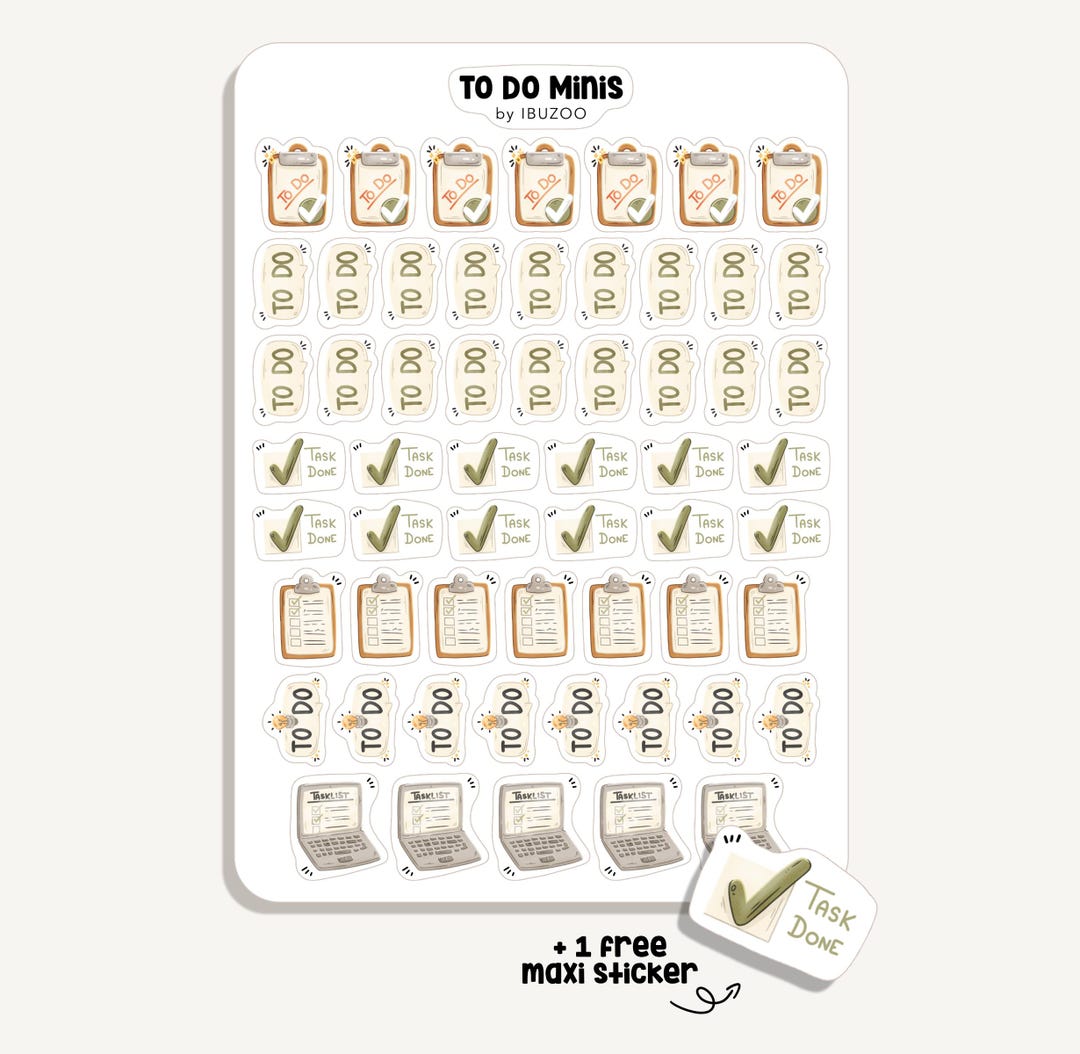 Sticker Sheet to Do Minis | Bullet Journal - Scrapbook - Planner ...