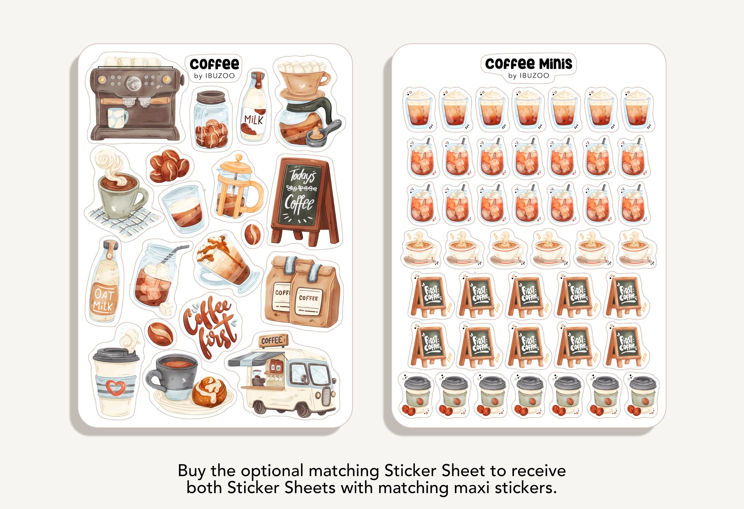 Sticker Sheet Coffee Minis | Bullet Journal Stickers - Scrapbooking ...