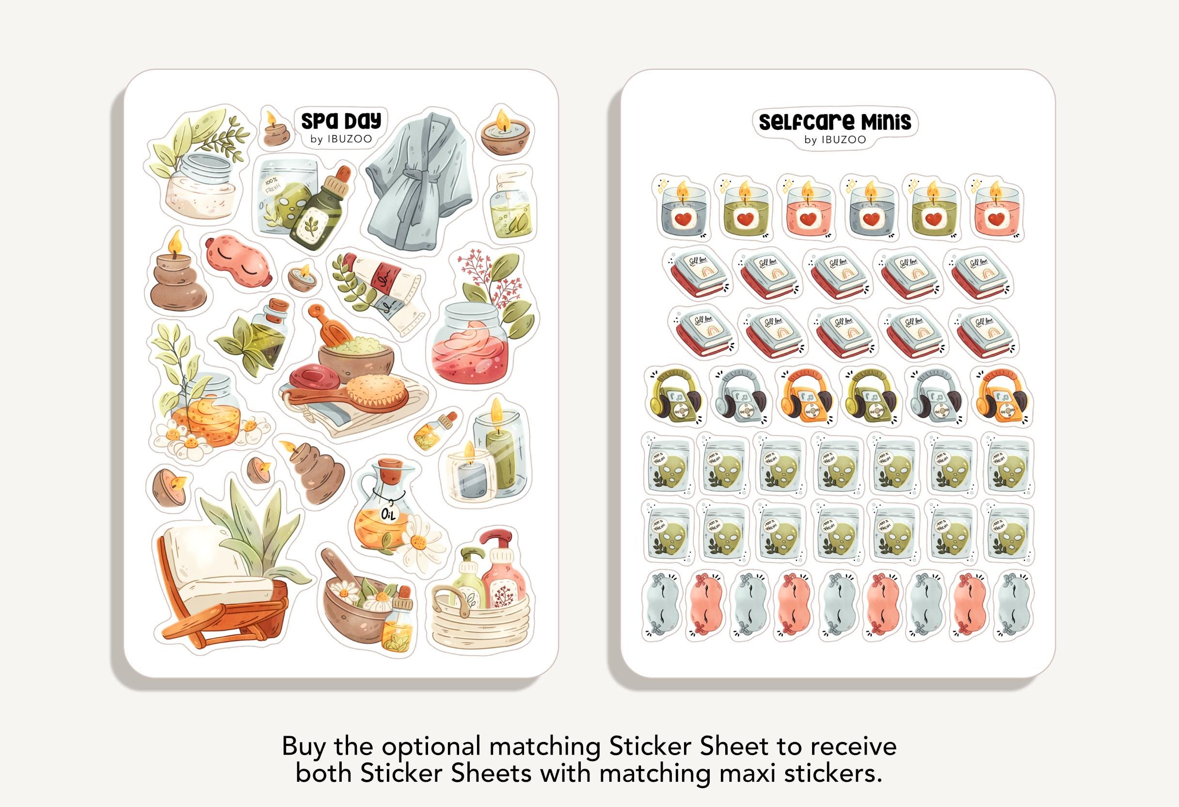 Sticker Sheet Self Care Minis | Bullet Journal - Scrapbook - Planner ...
