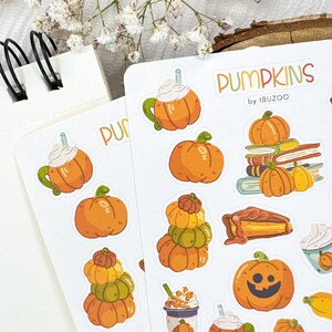 Sticker Sheet Pumpkins Bullet Journal Stickers Scrapbook Stickers Planner Stickers Decoration Stickers Stickersheet Bild 4