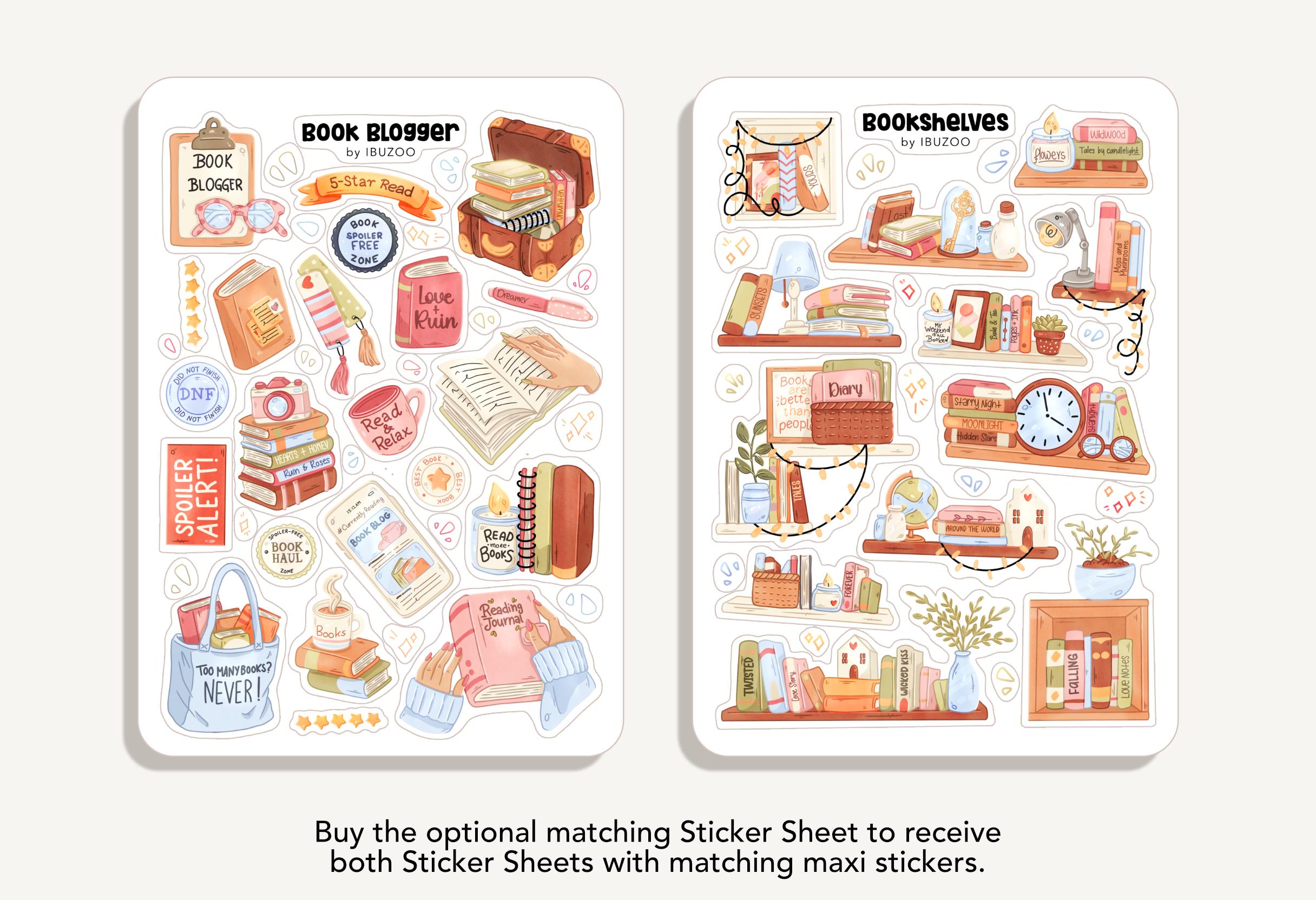 Sticker Sheet Book Shelves | Bullet Journal - Scrapbook - Planner ...