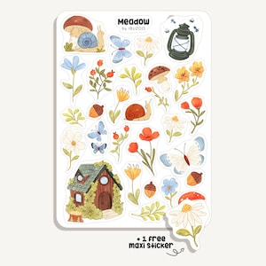 Sticker Sheet Meadow | Bullet Journal - Scrapbook - Planner - Decoration - Nature - Forest