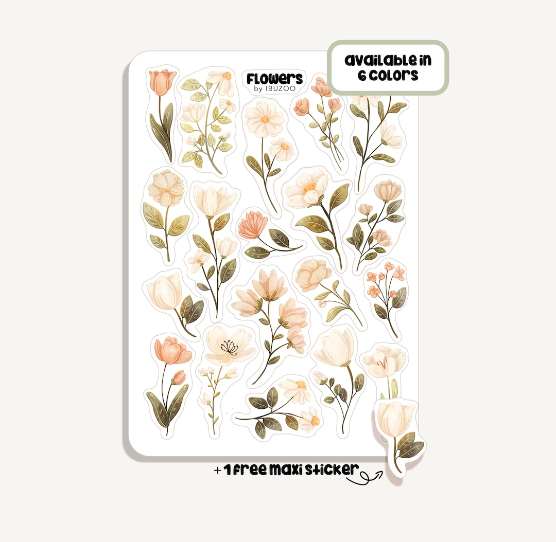 Sticker Sheet Flowers | Bullet Journal - Scrapbook - Planner ...