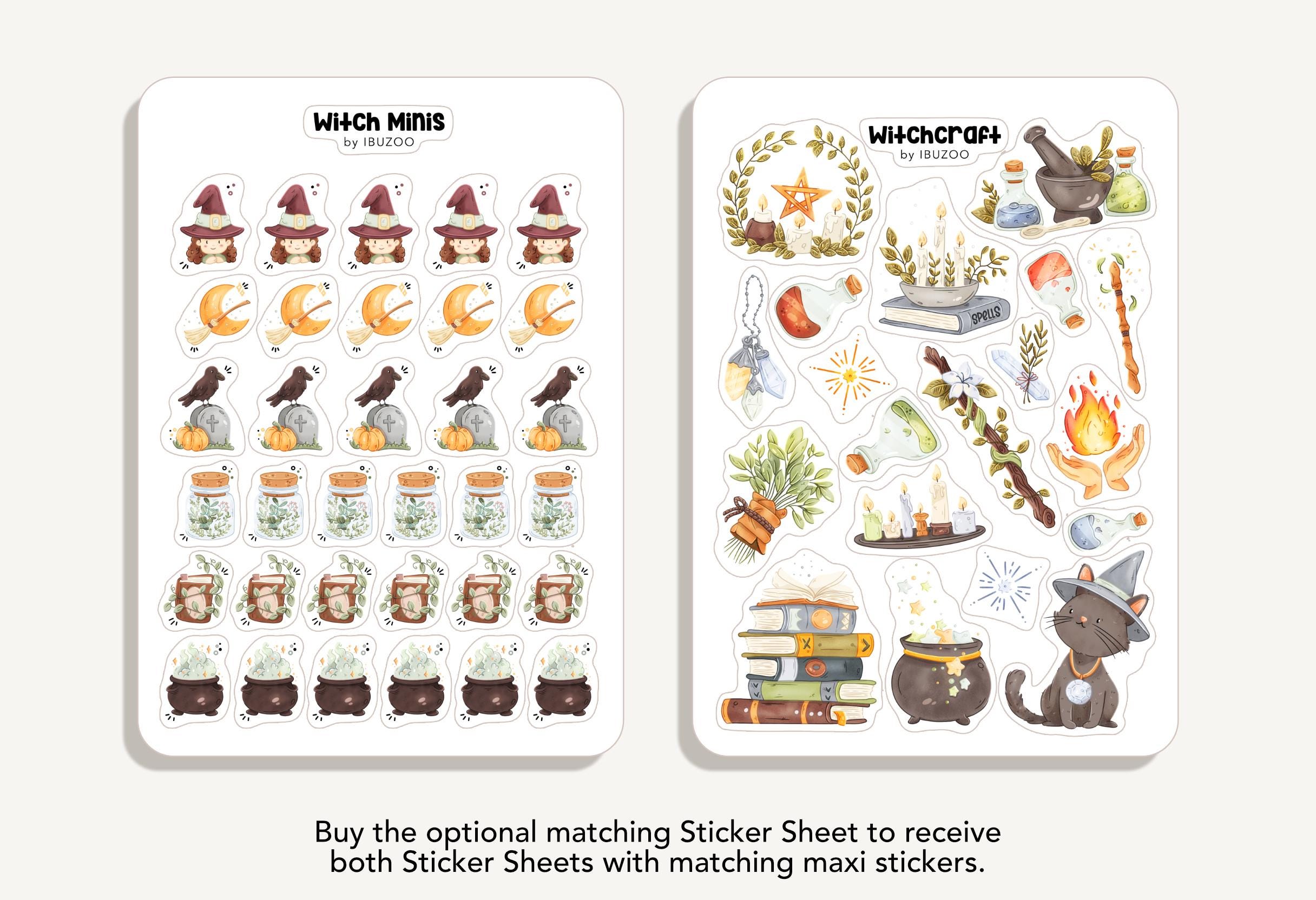 Sticker Sheet Witch Minis | Bullet Journal - Scrapbook - Planner ...