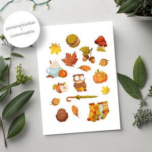 Postcard Artprint Autumn | A6 postcard, greeting card, greeting card, personalizable, gift, personalizable postcard, art print