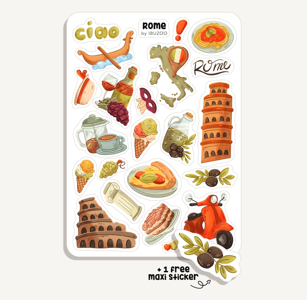 Sticker Sheet Rome | Bullet Journal - Scrapbook - Planner - Decoration ...