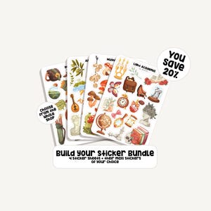 Stel je eigen bundelstickerpakket samen | 4 verschillende stickervellen - Stickervellen - Bullet Journal Stickers - Stickervel - Stickerset