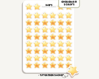 Sticker Sheet Star Minis | Bullet Journal - Scrapbook - Planner - Decoration - Stars - Tracker