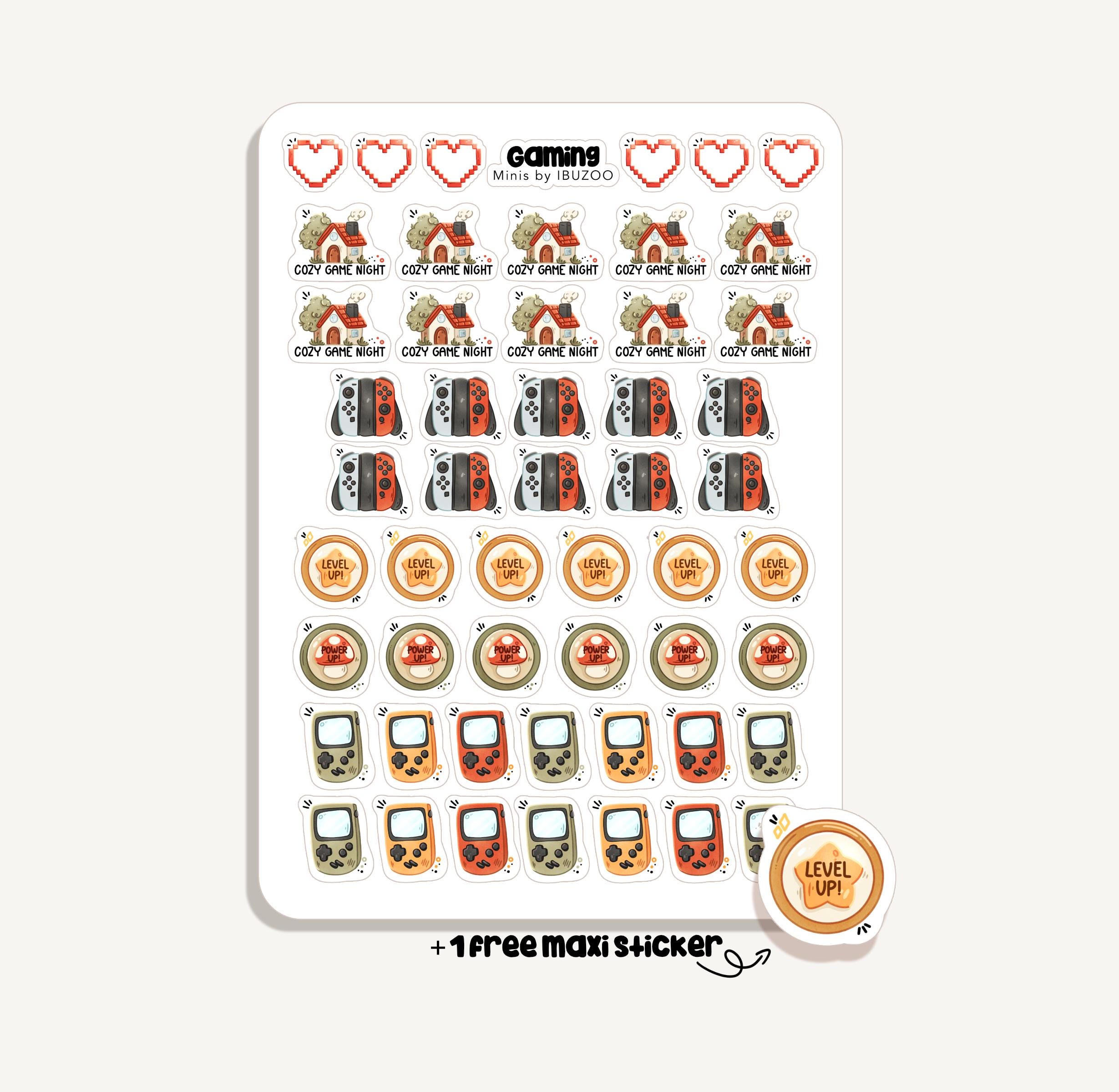 Sticker Sheet Gaming Minis | Bullet Journal - Scrapbook - Planner ...
