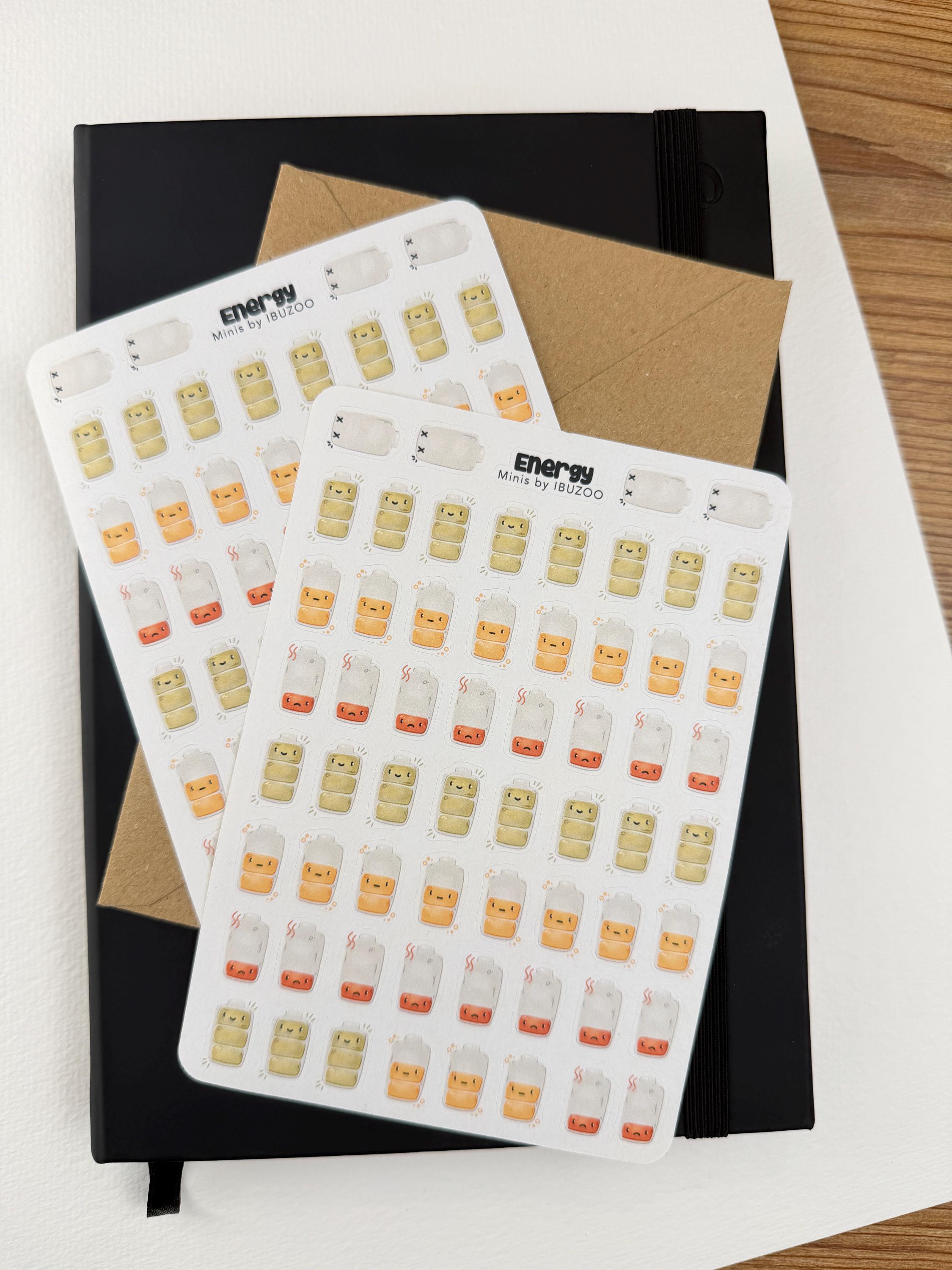 Sticker Sheet Energy Minis | Bullet Journal - Scrapbook - Planner ...