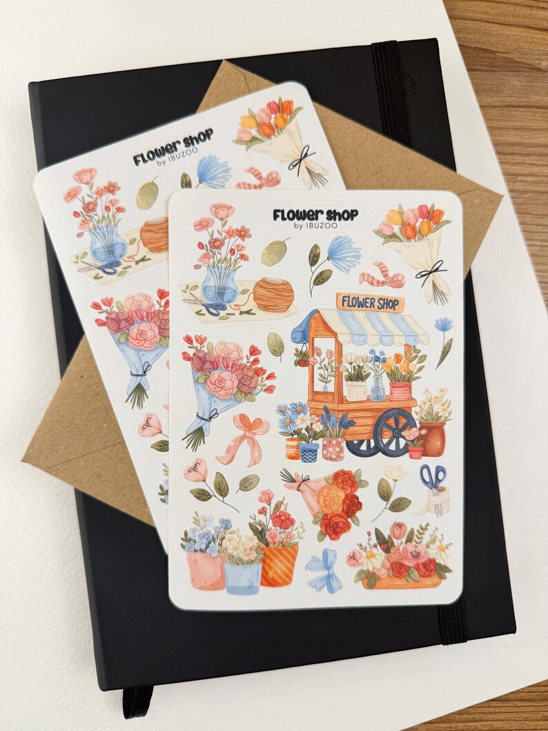Sticker Sheet Flower Shop | Bullet Journal - Scrapbook - Planner ...