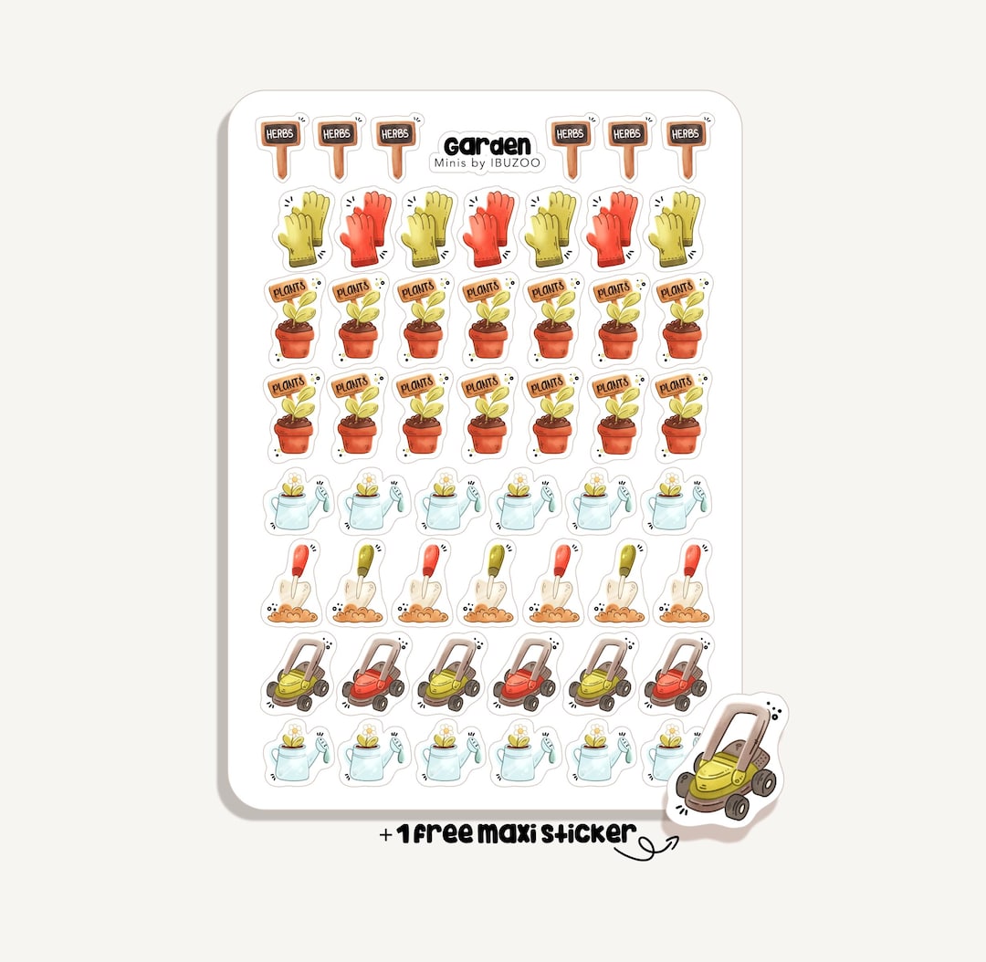Sticker Sheet Garden Minis | Bullet Journal - Scrapbook - Planner ...