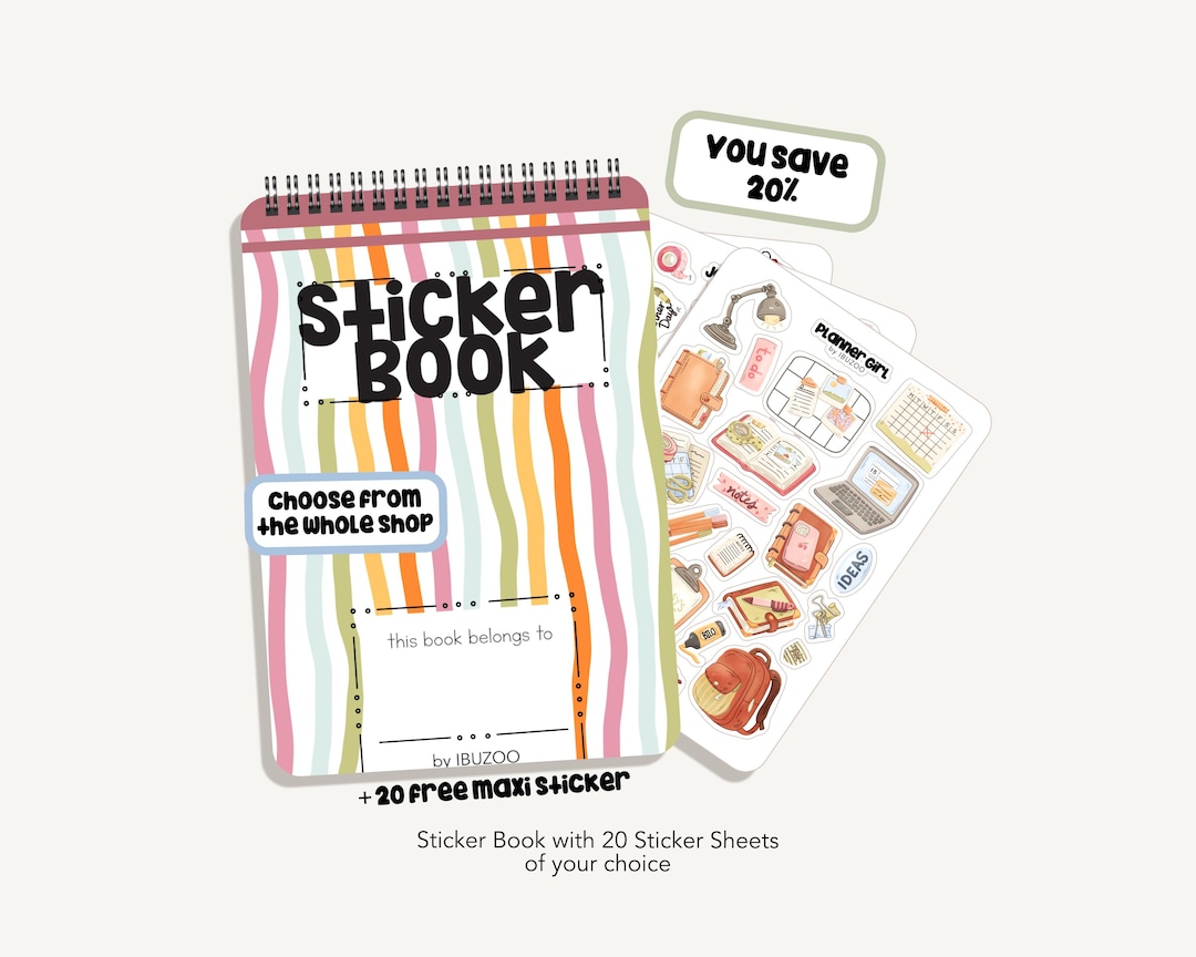 Build Your Sticker Book | 20 Different Sticker Sheets - Bujo Sticker ...