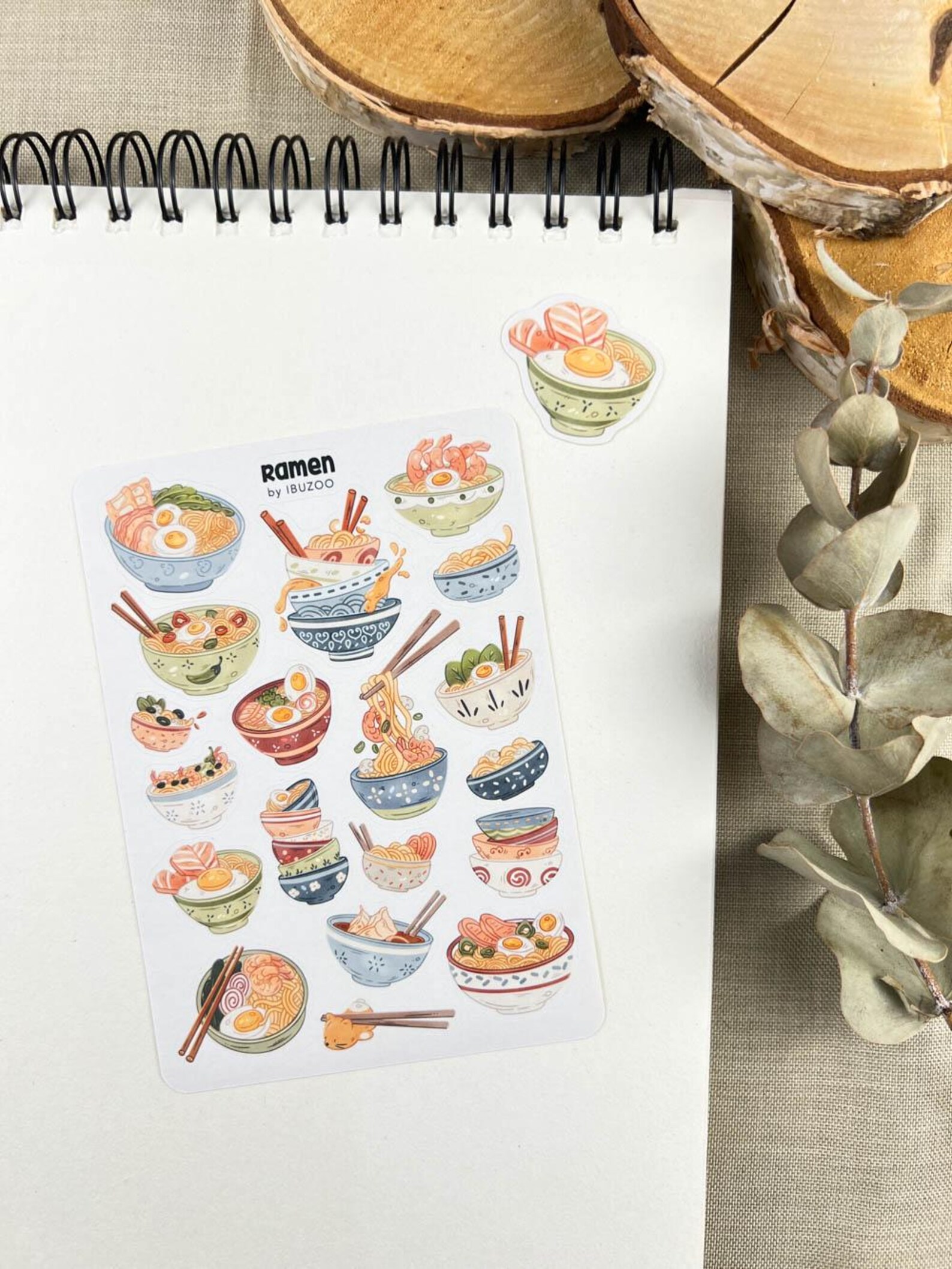 Sticker Sheet Ramen | Bullet Journal - Scrapbook - Planner - Decor ...